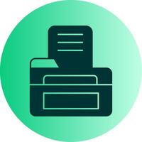 Open File Dual Tone Gradient Circle Icon vector
