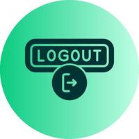 Logout Dual Tone Gradient Circle Icon vector