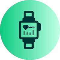 Smartwatch Dual Tone Gradient Circle Icon vector