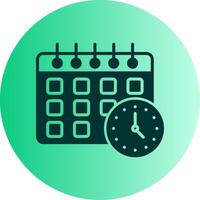 Planner Dual Tone Gradient Circle Icon vector
