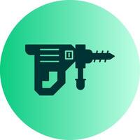 Rotary Hammer Dual Tone Gradient Circle Icon vector