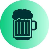Beer Jar Dual Tone Gradient Circle Icon vector