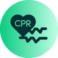 Cpr Dual Tone Gradient Circle Icon vector