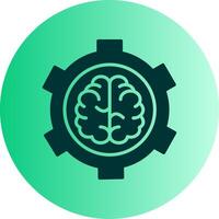 Brain Functions Dual Tone Gradient Circle Icon vector