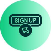 Sign Up Dual Tone Gradient Circle Icon vector