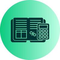 Profit Division Dual Tone Gradient Circle Icon vector
