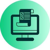 Brief Dual Tone Gradient Circle Icon vector
