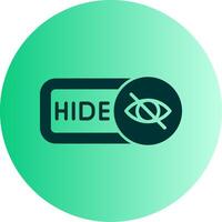 Hide Dual Tone Gradient Circle Icon vector
