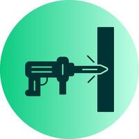Hammer Drill Dual Tone Gradient Circle Icon vector