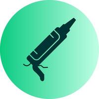 Sealant Gun Dual Tone Gradient Circle Icon vector