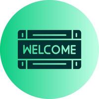 Welcome Dual Tone Gradient Circle Icon vector