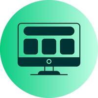 Web Template Dual Tone Gradient Circle Icon vector