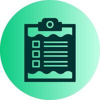Clipboard Dual Tone Gradient Circle Icon vector