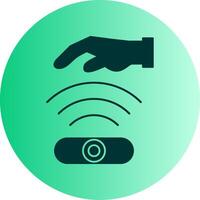 Hand Sensor Dual Tone Gradient Circle Icon vector