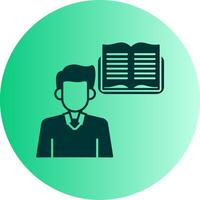 Lifelong Learning Dual Tone Gradient Circle Icon vector