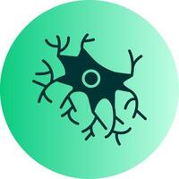 Astrocyte Dual Tone Gradient Circle Icon vector
