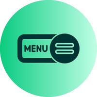 Menu Dual Tone Gradient Circle Icon vector