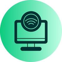 Internet Access Dual Tone Gradient Circle Icon vector