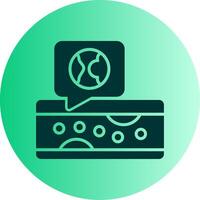 Atherosclerosis Dual Tone Gradient Circle Icon vector