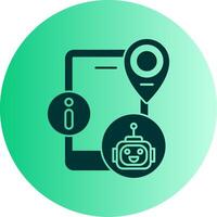 Virtual Assistant Dual Tone Gradient Circle Icon vector