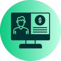 OnDual Tone Gradient Circle Coach Dual Tone Gradient Circle Icon vector