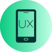 Ux Design Dual Tone Gradient Circle Icon vector