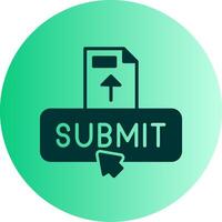 Submit Dual Tone Gradient Circle Icon vector