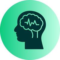 Epilepsy Dual Tone Gradient Circle Icon vector