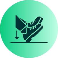 Heel Dig Dual Tone Gradient Circle Icon vector