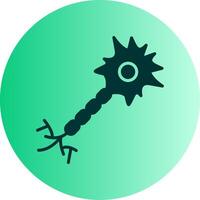 Nerve Cell Dual Tone Gradient Circle Icon vector
