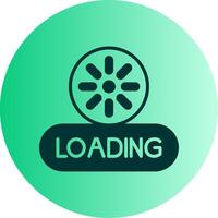 Loading Dual Tone Gradient Circle Icon vector