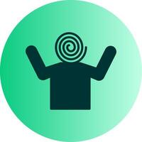 Hallucination Dual Tone Gradient Circle Icon vector