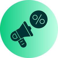 Promotion Dual Tone Gradient Circle Icon vector