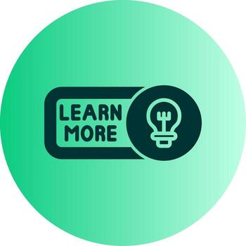 Learn More Dual Tone Gradient Circle Icon vector