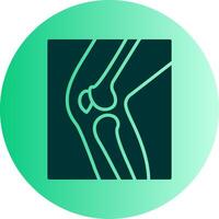 Leg X Ray Dual Tone Gradient Circle Icon vector