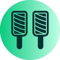 Popsicle Dual Tone Gradient Circle Icon vector