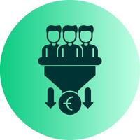 Sales PipeDual Tone Gradient Circle Dual Tone Gradient Circle Icon vector