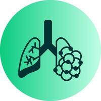 Bronchiectasis Dual Tone Gradient Circle Icon vector