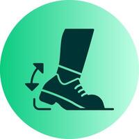 Heel Drop Dual Tone Gradient Circle Icon vector