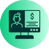 OnDual Tone Gradient Circle Coaching Dual Tone Gradient Circle Icon vector