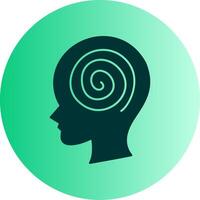 Hallucination Dual Tone Gradient Circle Icon vector