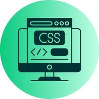 Css Dual Tone Gradient Circle Icon vector