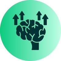Neuroplasticity Dual Tone Gradient Circle Icon vector
