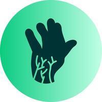 Hand Nerves Dual Tone Gradient Circle Icon vector