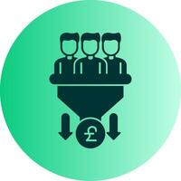 Sales PipeDual Tone Gradient Circle Dual Tone Gradient Circle Icon vector