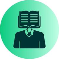 Learning Dual Tone Gradient Circle Icon vector