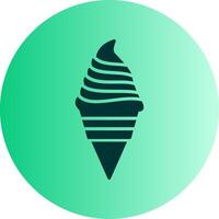 Ice Cream Dual Tone Gradient Circle Icon vector