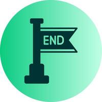 End Dual Tone Gradient Circle Icon vector