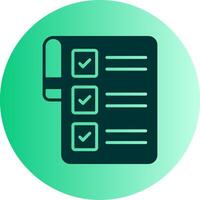Checklist Dual Tone Gradient Circle Icon vector