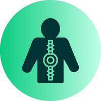 Spinal Cord Dual Tone Gradient Circle Icon vector
